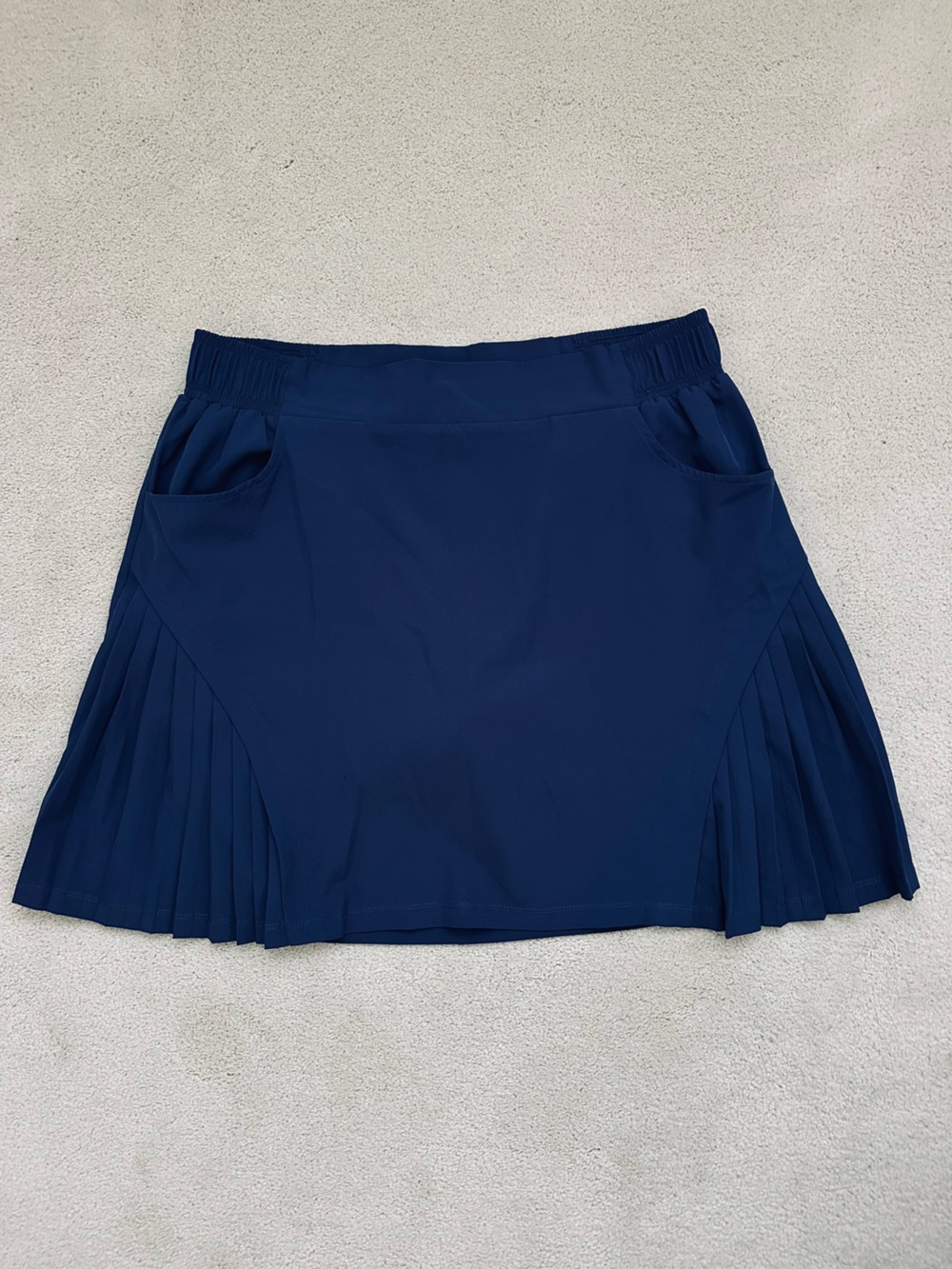 Mondetta Navy Blue Pleated 17" Athletic Golf Skort | Size Large